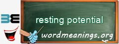 WordMeaning blackboard for resting potential